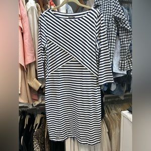 J.McLaughlin striped crossover dress